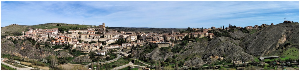 Vista de Sepúlveda desde el mirador de la carretera de Segovia